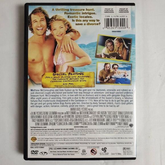 Fool’s Gold – Matthew McConaughey, Kate Hudson – Romantic Adventure DVD - Picture 3 of 3